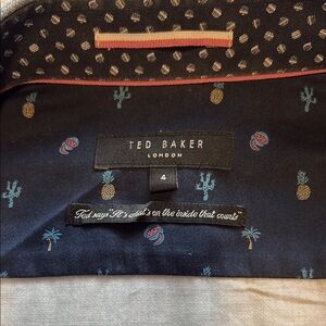 Ted Baker Navy Patterned Shirt